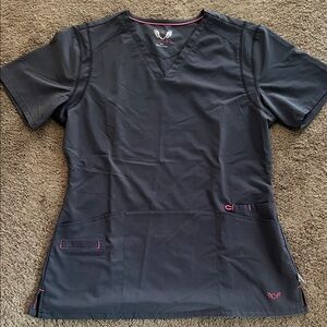 Women's Gray Scrub Top